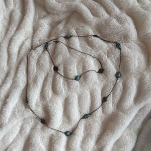 Elegant Turquoise and Bronze Necklace